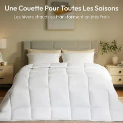Casabel Couette 220x240 cm Hiver Légère, 450 GSM Microfibre Douce et Respirante, Thermorégulatrice, Lavable, Pour Lit 2 Personnes Hot