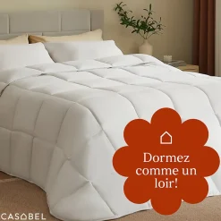 Casabel Couette 220x240 cm Hiver Légère, 450 GSM Microfibre Douce et Respirante, Thermorégulatrice, Lavable, Pour Lit 2 Personnes Hot