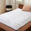 Casabel Surmatelas 80x200 cm en Microfibre Rerspirante, Ultra Moelleux, Anti-Acariens, Liseré Gris, Idéal Matelas 2 places Clearance