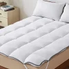 Casabel Surmatelas 160x190 cm 600gsm Extra Moelleux Microfibre Respirante Matelassage Confort 4 Elastiques d Angle Best