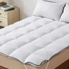 Casabel Surmatelas 150x200 cm 600gsm Extra Moelleux Microfibre Respirante Matelassage Confort 4 Elastiques d Angle