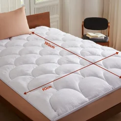 Casabel Surmatelas 90x190 cm Microfibre Rafraichissante 600 GSM 4 cm Epaisseur Fixation Elastique 1 Personne New