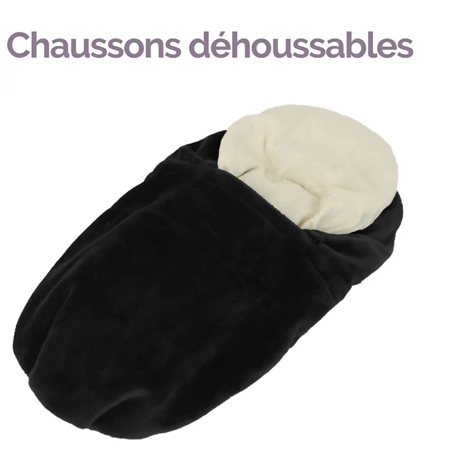 Vivezen Chaussons chauffants universels taille 36 au 43 - Noir - Outlet