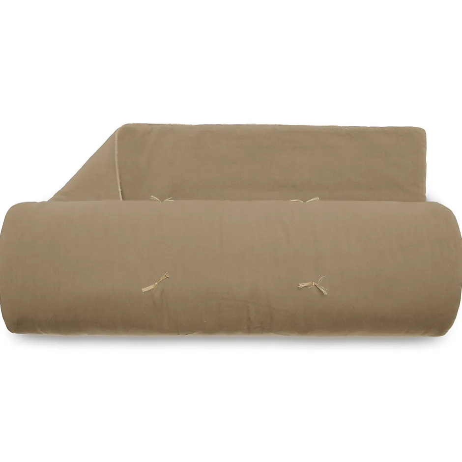 Linnea Chemin de lit coton lavé 80x200 cm HONO DÉCO marron camel