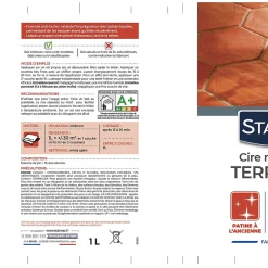 Starwax Cire nourrissante tomettes et terres cuites rouge 1L