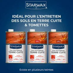 Starwax Cire nourrissante tomettes et terres cuites rouge 1L