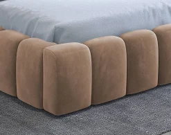 Best Mobilier Cleo - lit coffre avec led - 160x200 cm - sommier inclus - en velours -