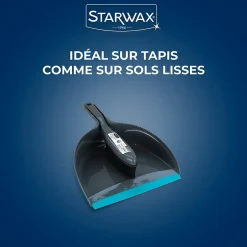 Starwax Combiné pelle-balayette caoutchouc gris et bleu l.22,5 x H.22 x P.9cm Hot