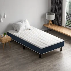 Teeno Combinaison lit matelas 90x190 cm, Matelas à Mémoire de Forme + Cadre de Lit en Fer, Comprenant 6 pieds, Epaisseur du matelas 15