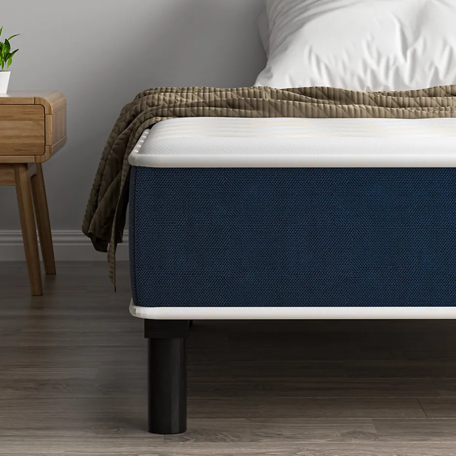 Teeno Combinaison lit matelas 90x190 cm, Matelas à Mémoire de Forme + Cadre de Lit en Fer, Comprenant 6 pieds, Epaisseur du matelas 15