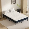Teeno Combinaison lit matelas 140x200 cm, Matelas a mousse+ Cadre de Lit en Fer, Comprenant 9 pieds, Epaisseur du matelas 15 cm Hot