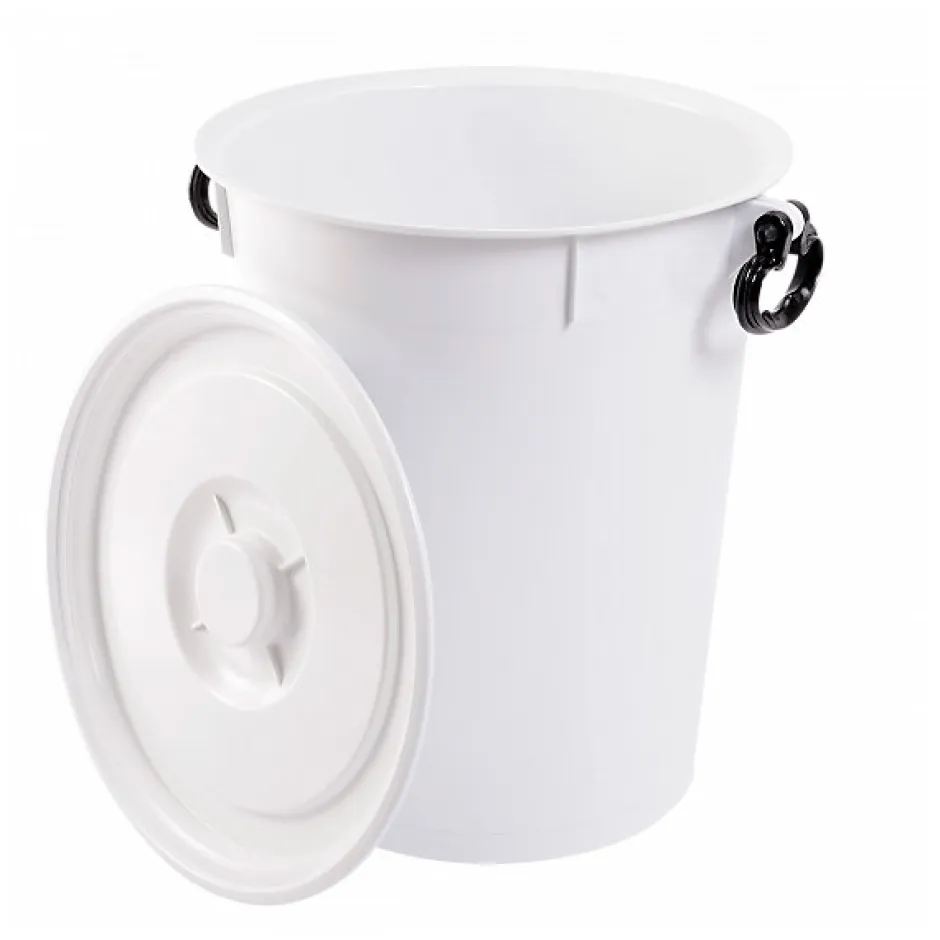 Gilac Conteneur alimentaire 50 L avec poignées noires - blanc