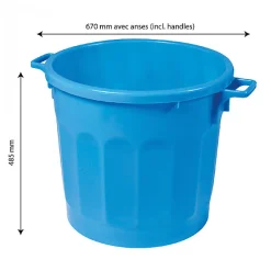 Gilac Conteneur alimentaire rond HACCP 75 L - bleu