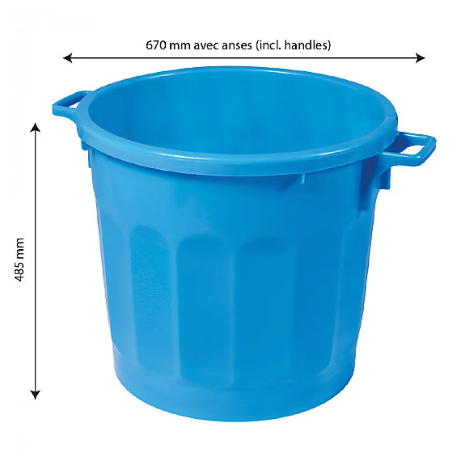 Gilac Conteneur alimentaire rond HACCP 75 L - bleu