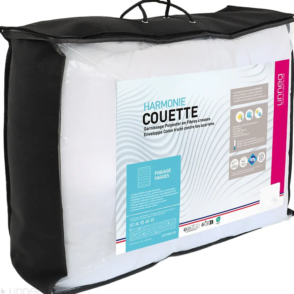 Linnea Couette 4 saisons 200x200 cm HARMONIE garnissage fibre polyester 450g/m2