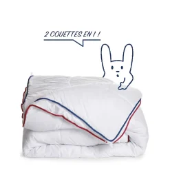 Bleu Calin Couette 4 saisons 200x200cm 3 couettes en 1 Discount
