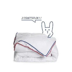 Bleu Calin Couette 4 saisons 200x200cm 3 couettes en 1 Discount