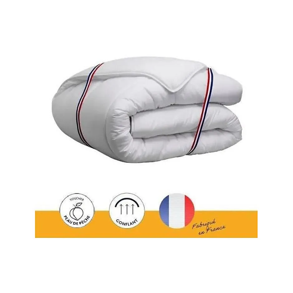 Dodo Couette 240 x 260 cm - - Tempérée - 100% fibre polyester - Pour 2 personnes - Blanc