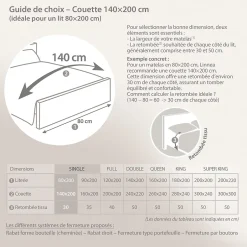 Linnea Couette automne 140x200 cm HARMONIE garnissage fibre polyester 300g/m2