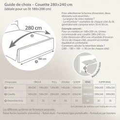 Linnea Couette automne 280x240 cm HARMONIE garnissage fibre polyester 300g/m2 Hot