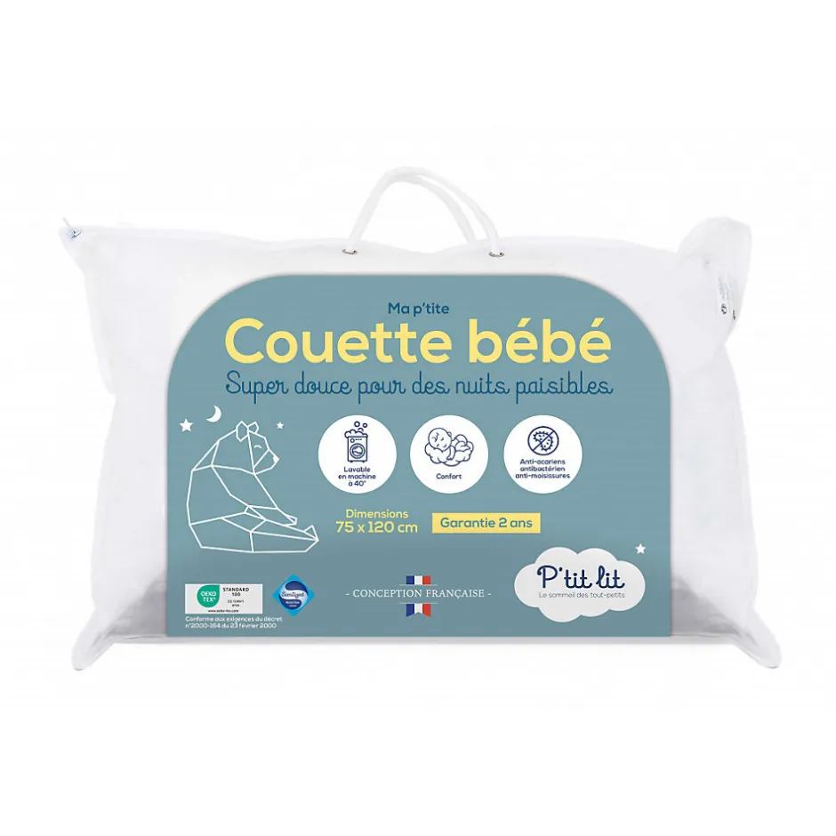 P’Tit Lit Couette Bébé - Couette Enfant 75x120 cm - Couette 220gr/m2 - Oeko Tex- Conception Française