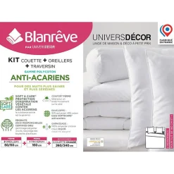 Blanreve Couette Blanrêve très chaude 260 x 240 + 2 Oreillers 60 x 60 + Polochon 160 