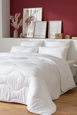 Abeil Couette chaude 140 x 200 cm polyester microfibre blanc 400g/m²