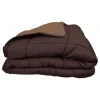 Toison d'Or Couette chaude Bicolore Gamme Microfibre "Cocoon Non feu - Norme NF EN ISO 12952" toutes dimensions - Cocoon Chocolat Hot