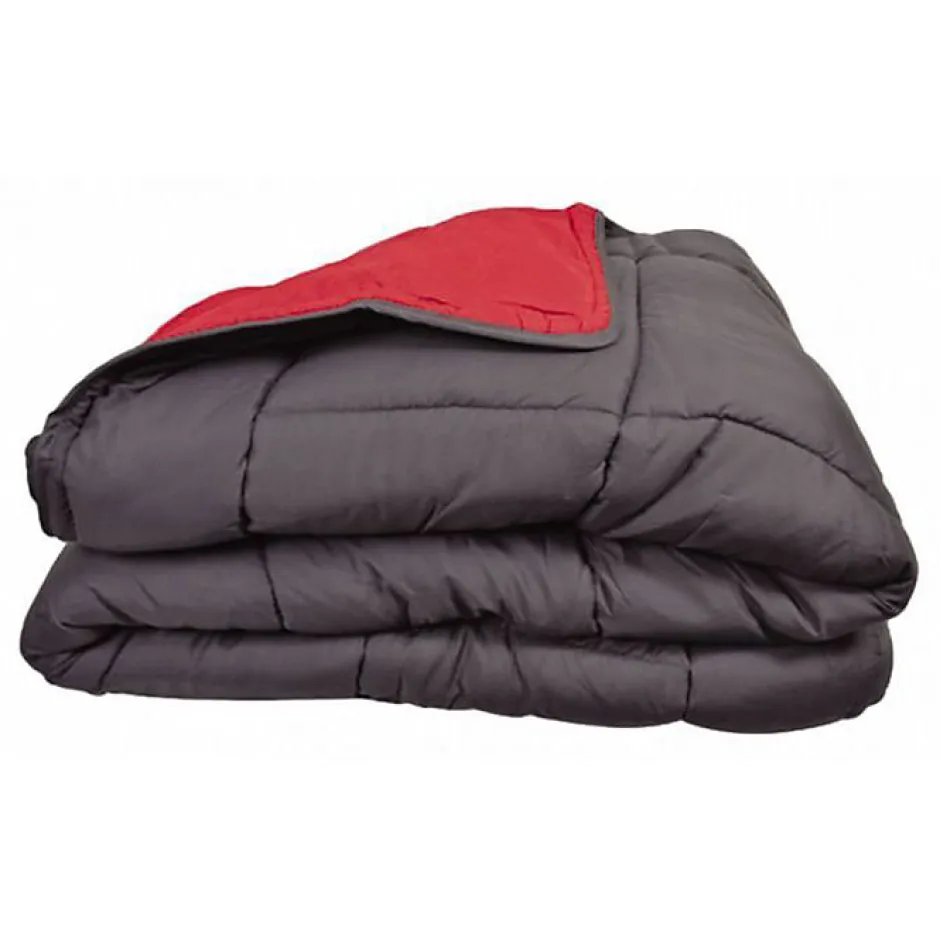 Toison d'Or Couette chaude Bicolore Gamme Microfibre "Cocoon Non feu - Norme NF EN ISO 12952" toutes dimensions - Cocoon Gris Roug Best