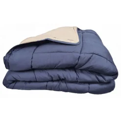 Toison d'Or Couette chaude Bicolore Gamme Microfibre "Cocoon Non feu - Norme NF EN ISO 12952" toutes dimensions - Cocoon Pétrole M