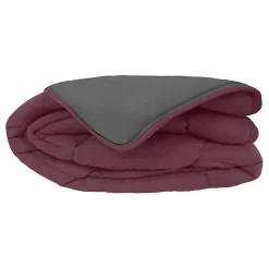 Toison d'Or Couette chaude Bicolore Gamme Microfibre "Cocoon Non feu - Norme NF EN ISO 12952" toutes dimensions - Cocoon Prune Aci Online