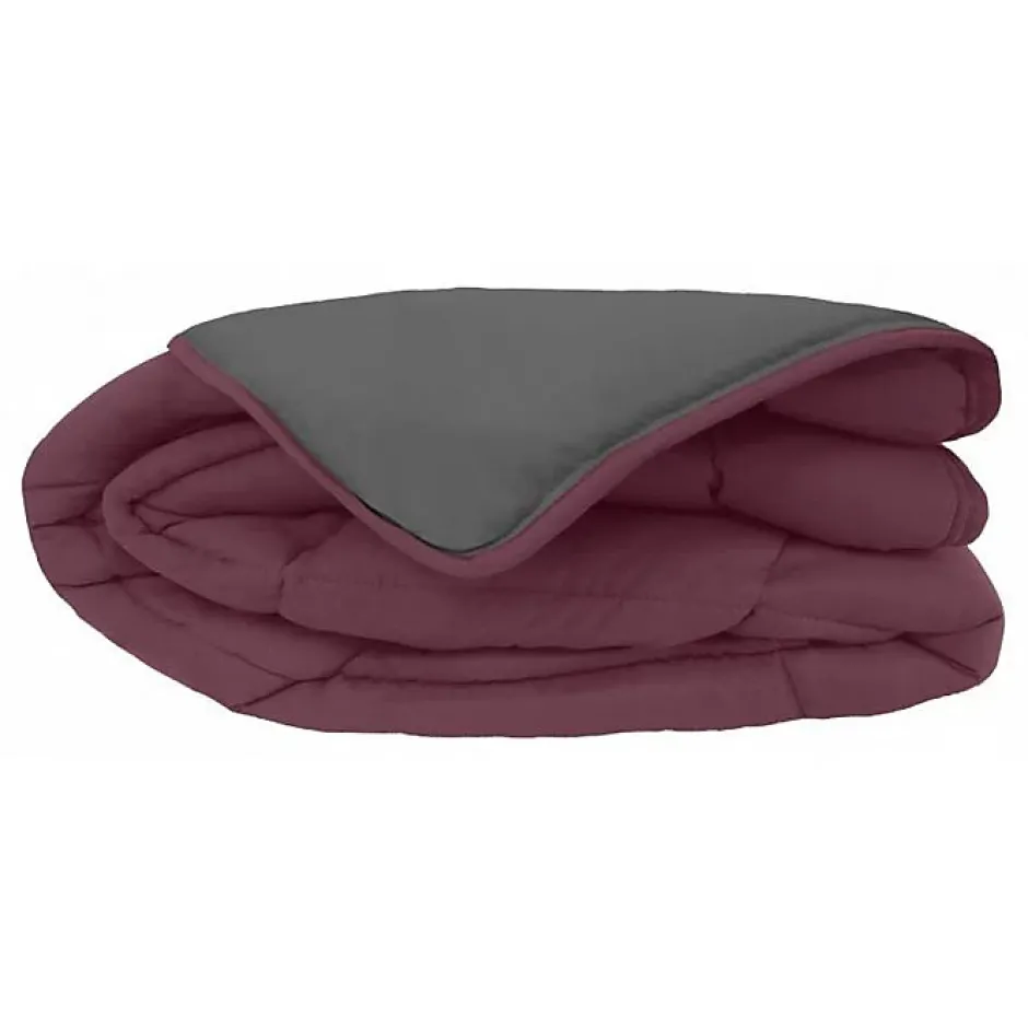 Toison d'Or Couette chaude Bicolore Gamme Microfibre "Cocoon Non feu - Norme NF EN ISO 12952" toutes dimensions - Cocoon Prune Aci Online