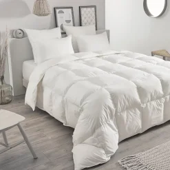 Toison d'Or Couette chaude en plumettes et duvet (240x260 cm - Blanc) Best
