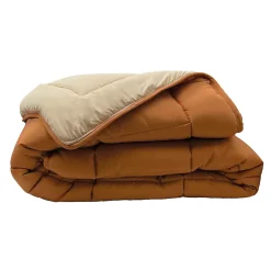 Toison d'Or Couette chaude microfibre bicolore 400 gr/m2 (220x240 cm - Cuivre) Sale