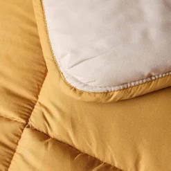 Toison d'Or Couette chaude microfibre bicolore 400 gr/m2 (160x220 cm - Jaune) New