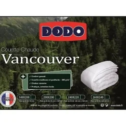 Dodo Couette chaude Vancouver - 200 x 200 cm - 400gr/m² - Blanc - Online