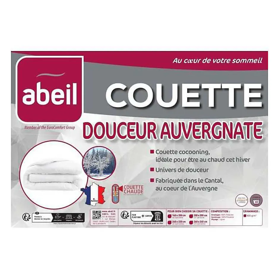 Abeil Couette Douceur Auvergnate - 220 x 240 cm - Chaude - 2 personnes -