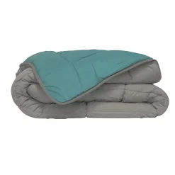 Poyet Motte Couette d'été en microfibre bicolore (140x200 cm - Bleu) Hot
