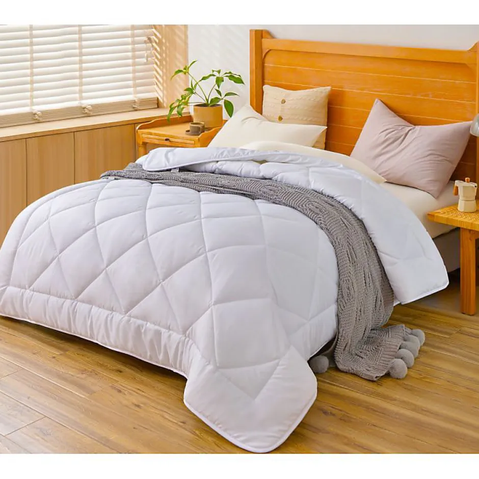 Herzberg Couette en microfibre 200X200cm Blanche HG22067WD