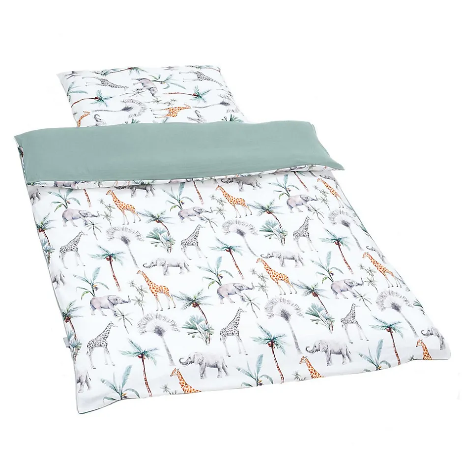 Sevira Kids Couette et oreiller enfant prêt à dormir Safari