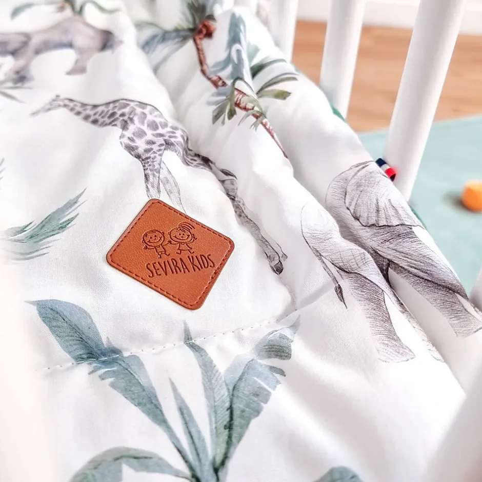 Sevira Kids Couette et oreiller enfant prêt à dormir Safari