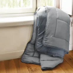 Linnea Couette hiver 200x200 cm COCOON BICOLORE Acier/Argent garnissage fibre polyester 400g/m2 Online