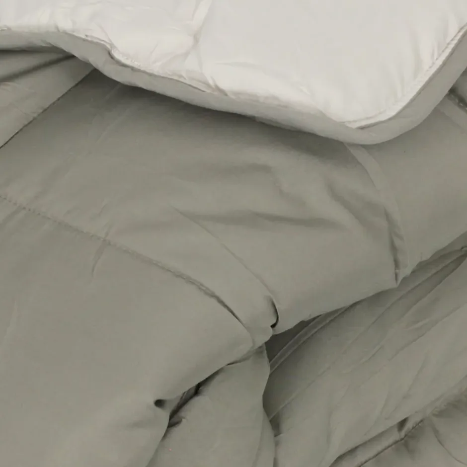 Linnea Couette hiver 260x240 cm COCOON BICOLORE Taupe/Lin garnissage fibre polyester 400g/m2 Hot