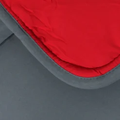 Linnea Couette hiver 240x220 cm COCOON BICOLORE Gris/Rouge garnissage fibre polyester 400g/m2