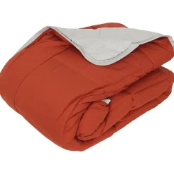 Linnea Couette hiver 200x200 cm COCOON BICOLORE Gingembre/Galet garnissage fibre polyester 400g/m2 Outlet