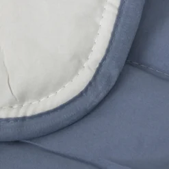 Linnea Couette hiver 260x240 cm COCOON BICOLORE Petrole/Mastic garnissage fibre polyester 400g/m2