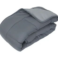 Linnea Couette hiver 260x240 cm COCOON BICOLORE Acier/Argent garnissage fibre polyester 400g/m2