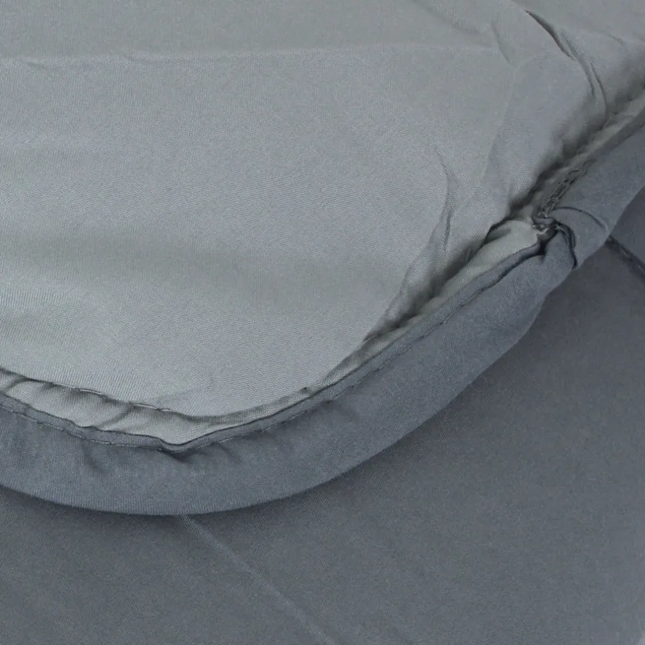 Linnea Couette hiver 260x240 cm COCOON BICOLORE Acier/Argent garnissage fibre polyester 400g/m2