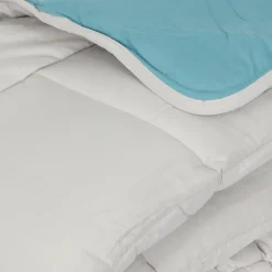 Linnea Couette hiver 140x200 cm COCOON BICOLORE Lac/Galet garnissage fibre polyester 400g/m2 Sale