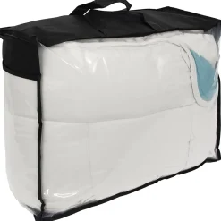 Linnea Couette hiver 240x220 cm COCOON BICOLORE Lac/Galet garnissage fibre polyester 400g/m2 Discount